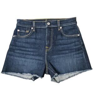 7 For All Mankind High‎ Rise Cut-Off Denim Shorts Medium Wash, 3"inseam, Size 26